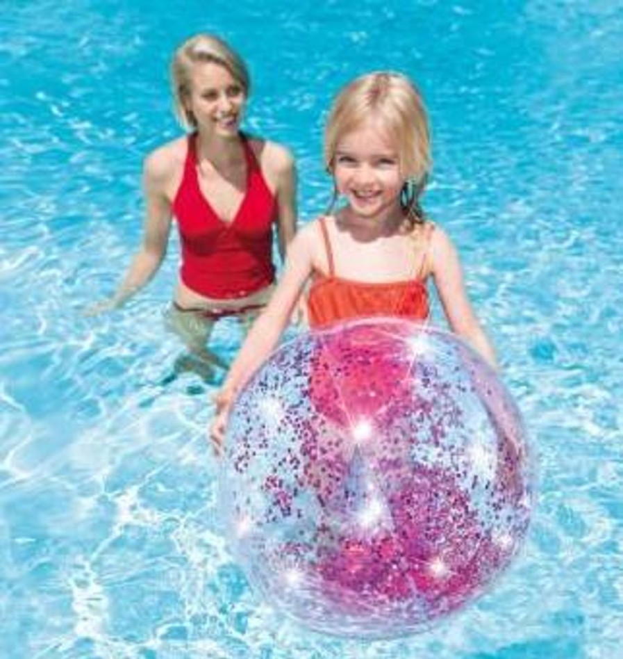 Kids The Beach Company Pool Floats & Games | Glitter Beach Ball 28" Pink