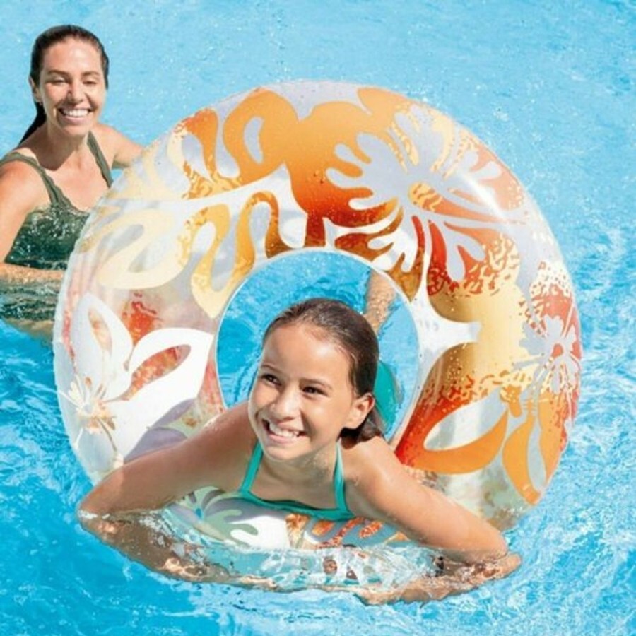 Kids The Beach Company Swim Rings & Seats | Tropical Pool Tube Yellow