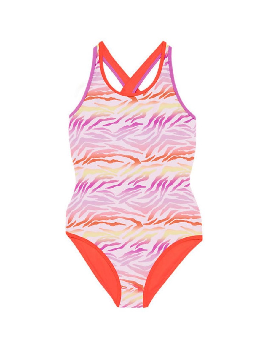 Kids Marks & Spencer Swimsuits For Girls | Zebra Print Swimsuit Multi