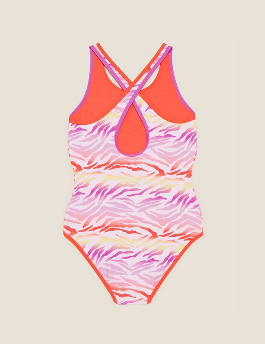 Kids Marks & Spencer Swimsuits For Girls | Zebra Print Swimsuit Multi