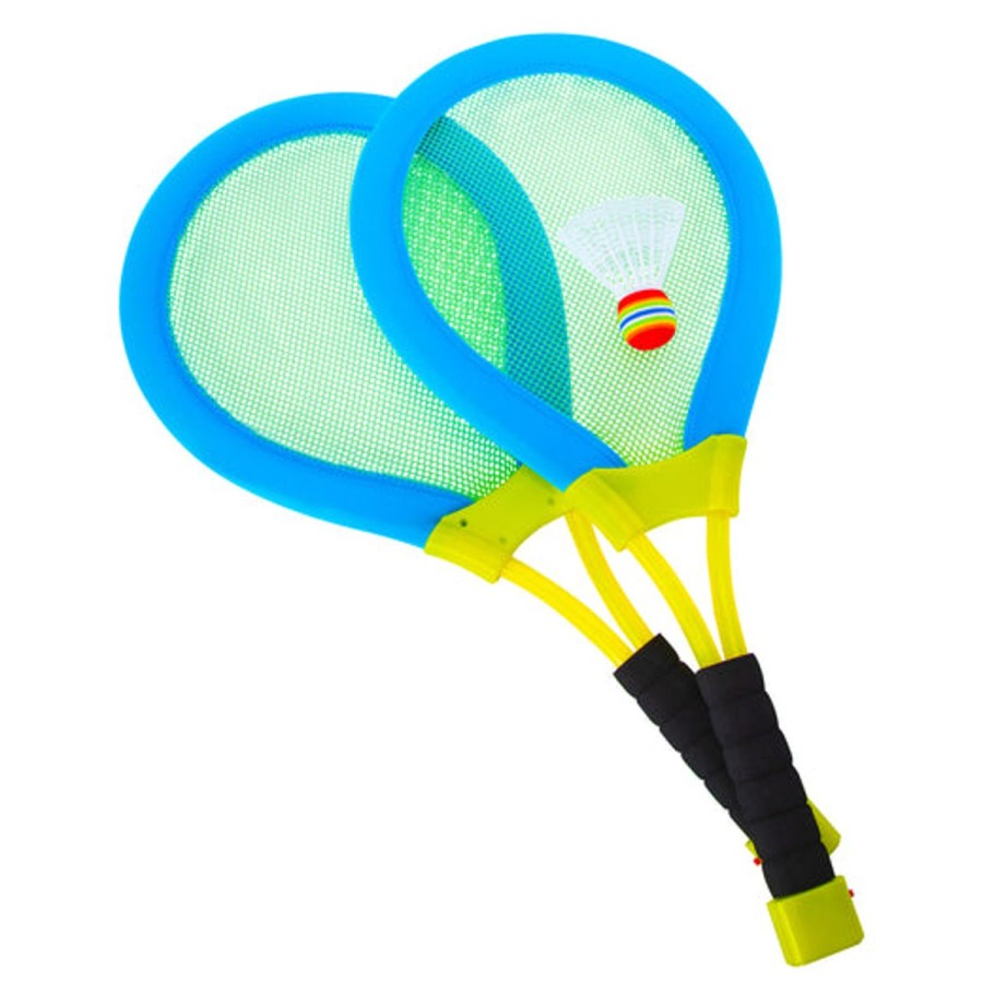 Pool Fun HIGHFIVE | Light-Up Badminton Racquets & Birdie Set Blue