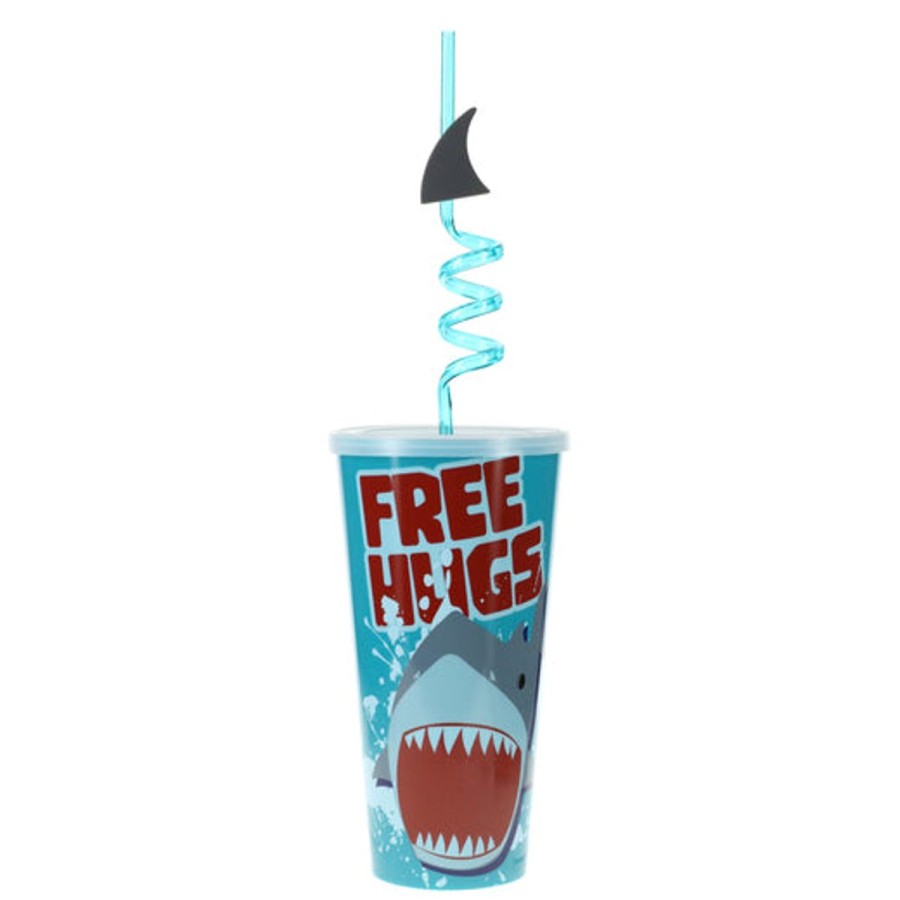 Pool Fun HIGHFIVE | Stadium Sipper With Lid & Straw (Pack Of 2) Shark