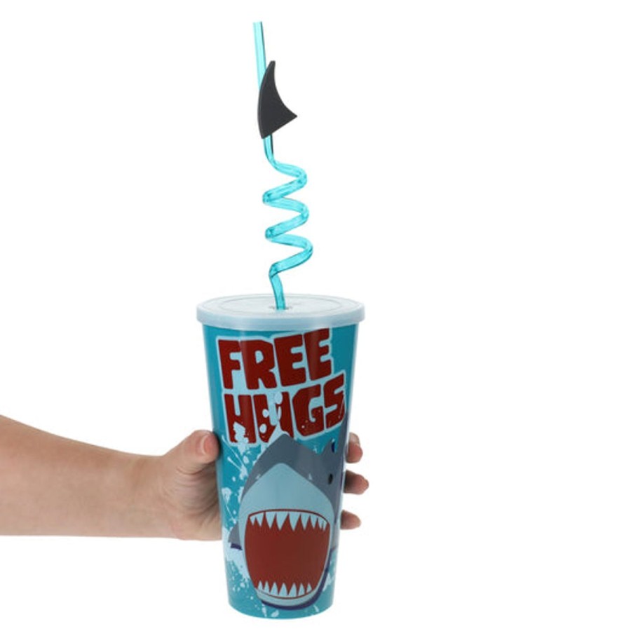 Pool Fun HIGHFIVE | Stadium Sipper With Lid & Straw (Pack Of 2) Shark