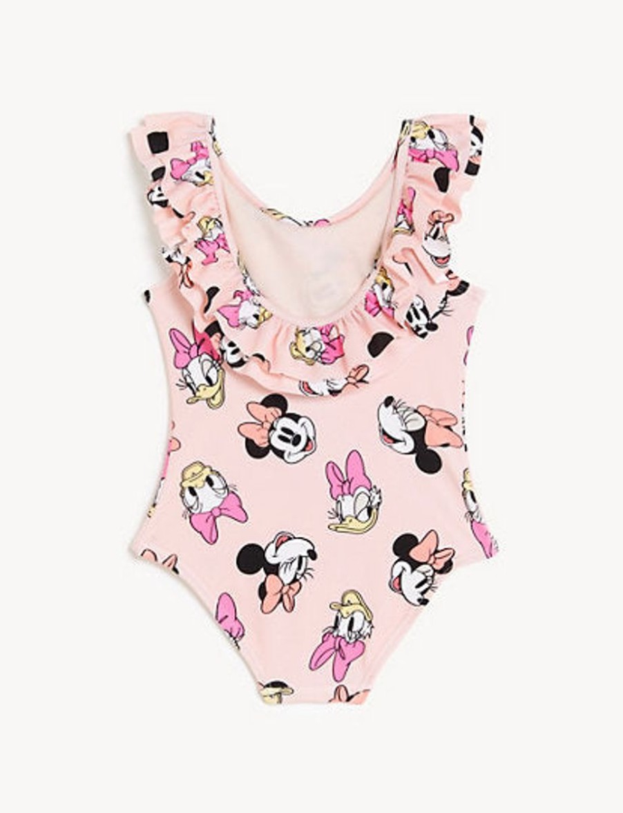 Kids Marks & Spencer Swimsuits For Girls | Minnie Mouse™ Frill Swimsuit Pink