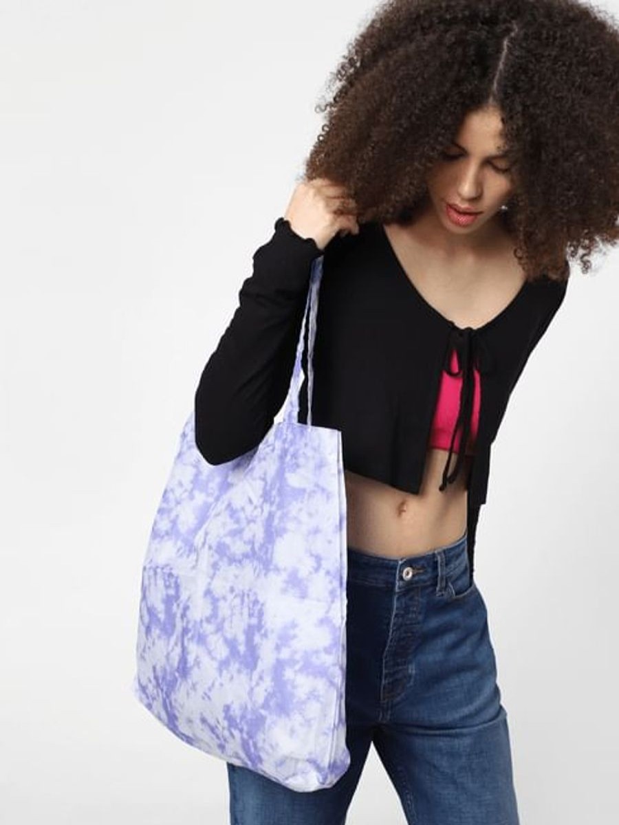 Women ONLY Bags & Totes | Purple Tie Dye Tote Bag Purple Rose