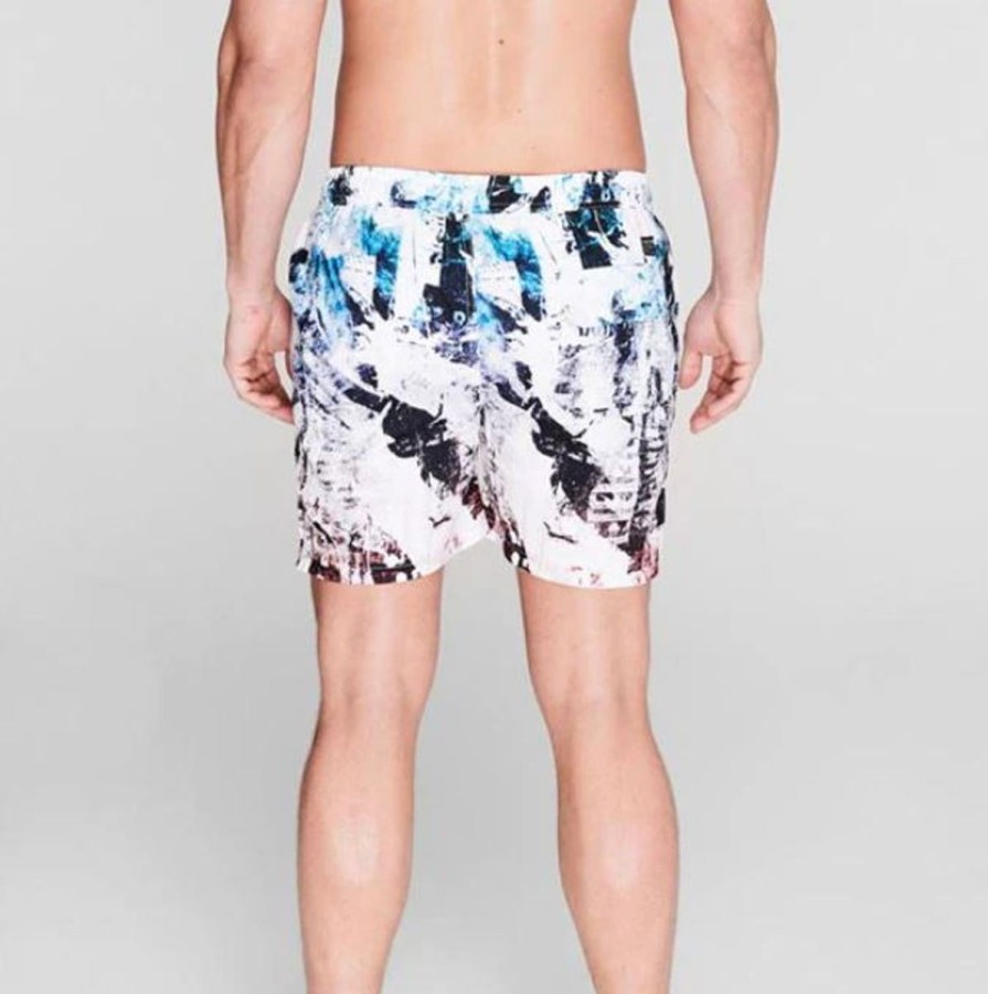 Men Firetrap Swimwear And Board Shorts | Multi Texture Swim Shorts