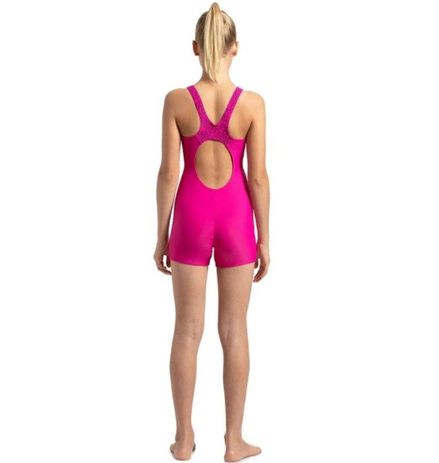 Kids Speedo Swimsuits For Girls | Speedo Boomstar Splice Legsuit Electric Pink/True Navy