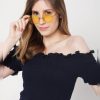 Women Vero Moda Sunglasses | Yellow Round Sunglasses