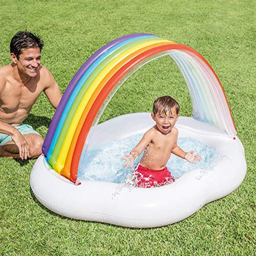 Kids The Beach Company Pool Floats & Games | Canopy Rainbow Cloud Baby Pool