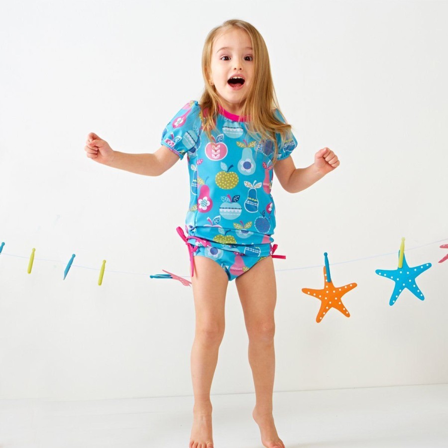 Kids Splash About Swimsuits For Girls | Rash Top Tutti Frutti