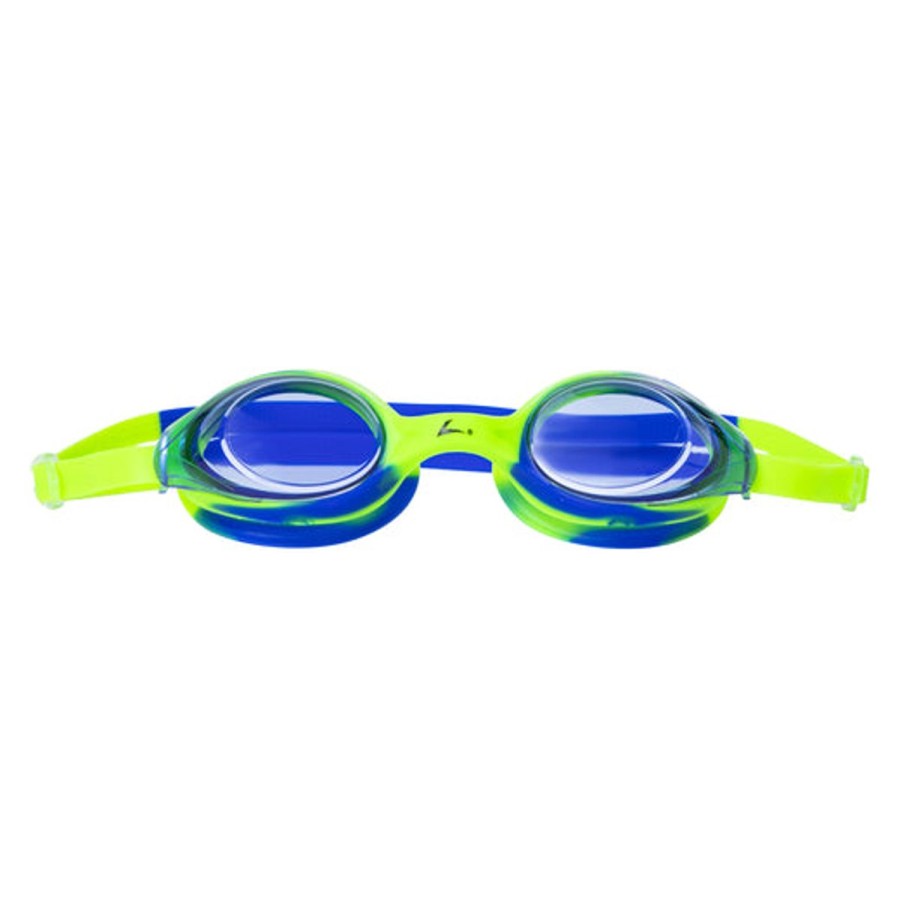 Men HIGHFIVE Swimming Goggles | Crest Anti-Fog & Shatter Resistant Swim Goggles Green/Blue