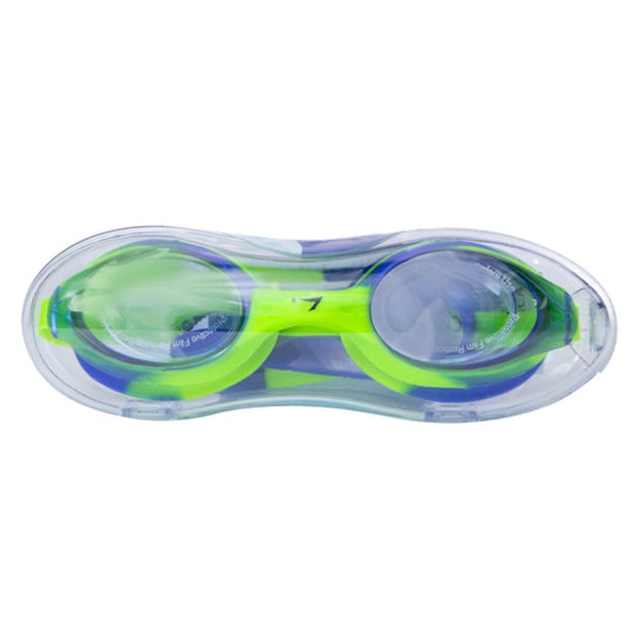 Men HIGHFIVE Swimming Goggles | Crest Anti-Fog & Shatter Resistant Swim Goggles Green/Blue