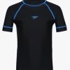 Kids Speedo Swimsuits For Boys | Speedo Swim Rashguard T-Shirt - Jr Black/Danube